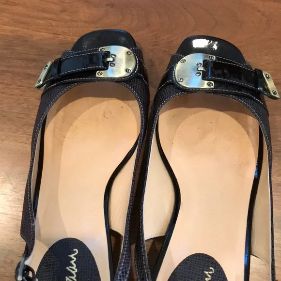 Cole Haan Nike Air Brown Slingback Heels - Picture 3 of 7